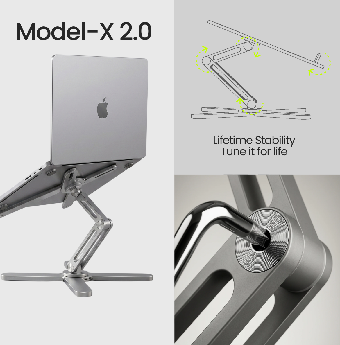 Model-X 2.0 adjustable bearings