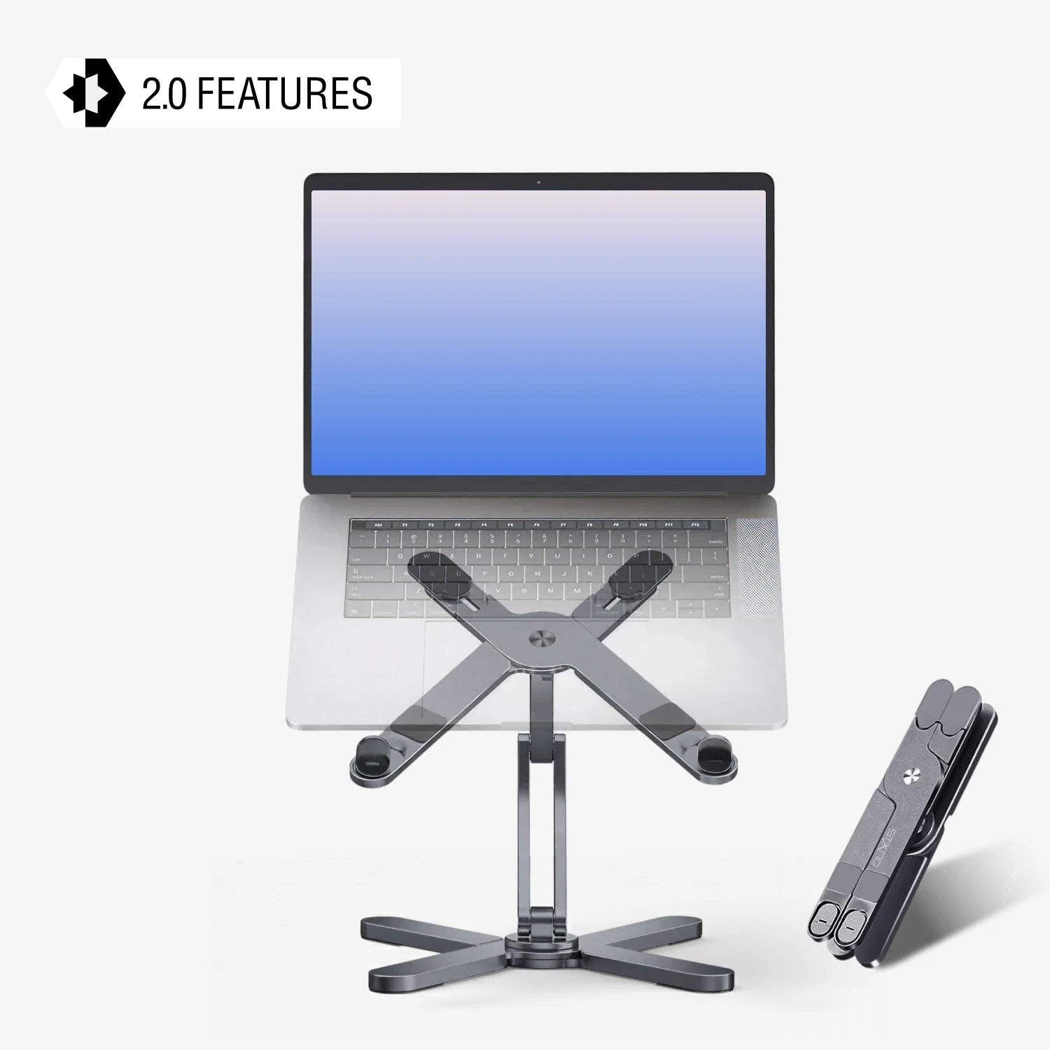 background: #8f8f8f;
background: linear-gradient(90deg, rgba(143, 143, 143, 1) 0%, rgba(31, 31, 31, 1) 71%);
Person using a laptop on a stand in an office setting with a red wall.